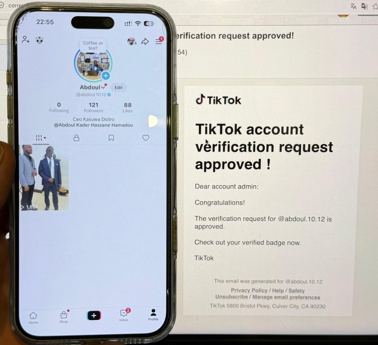 Certification TikTok @Abdoul.10.12